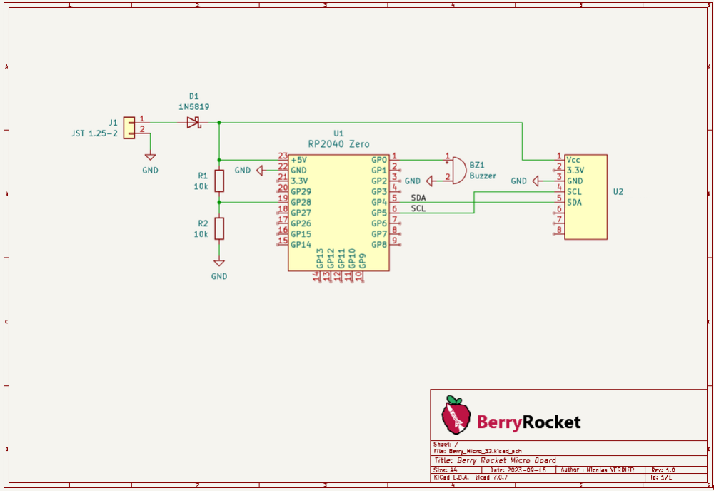 Schéma de la carte BR Micro Avionic
