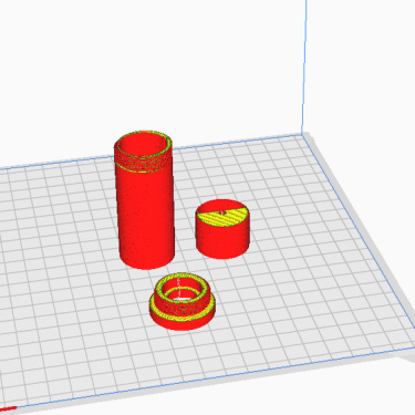 Fig 3: Impression des autres pièces (sans support ni bords)