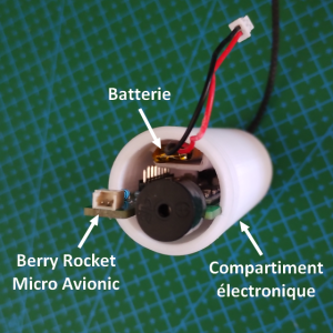 Fig. 2: Mise en place de l'avionique et de la batterie