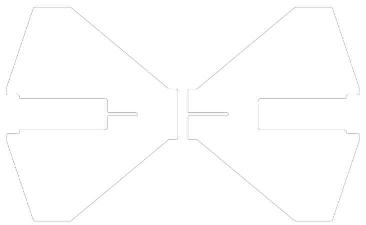 Fig. 2: Gabarit de découpe des ailerons