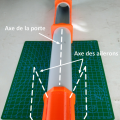 Fig.2: Alignement du gabarit de découpe des ailerons