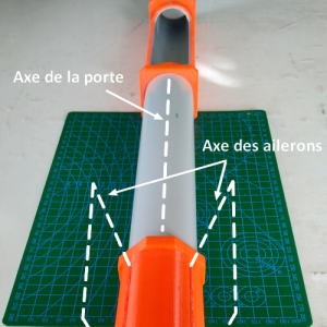 Fig. 4.1.16: Alignement du gabarit de découpe des ailerons